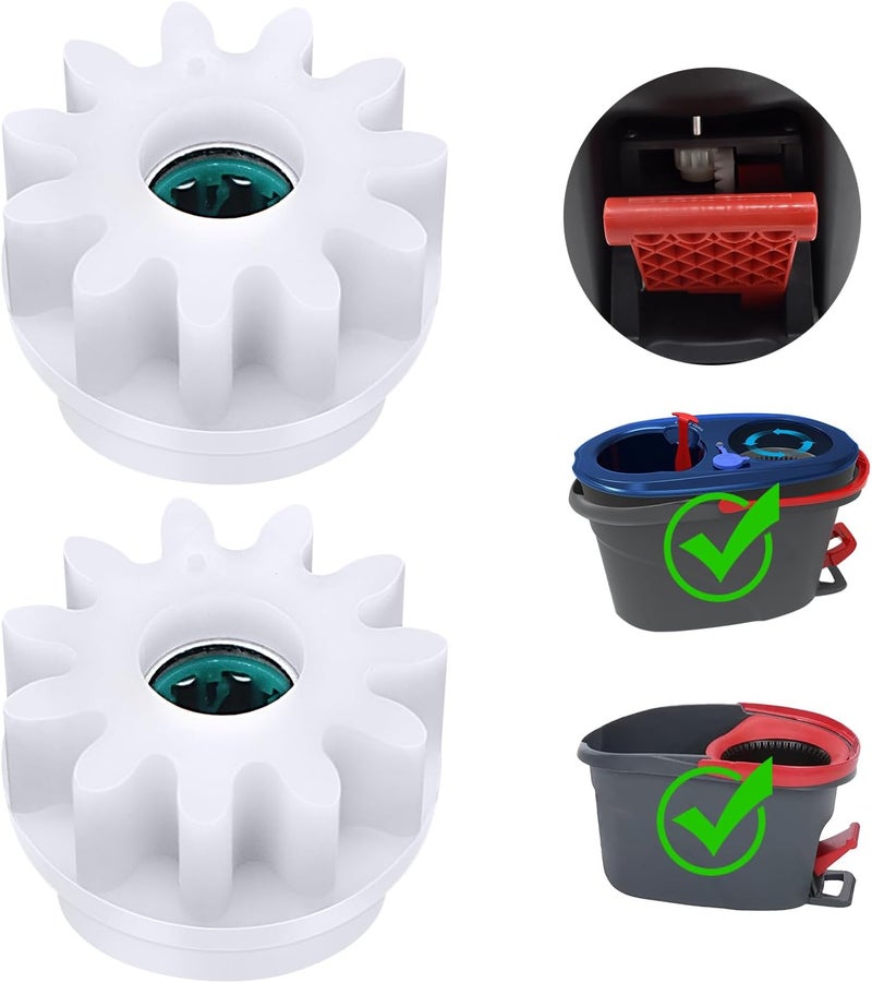 GFRED 2 Pcs Easy Mop Pedal Broom Spin Mop Replacement One Way Clutch Bearing Bucket Gear Sprockets Repair Compatiable with Oceda Vilida and Market 90% Spin Mop System (2 Pcs Bearing Bucket Gears) - Image 1
